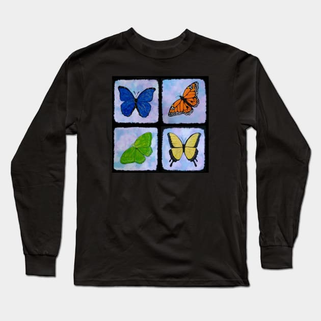 Elemental Butterflies Long Sleeve T-Shirt by Perlongo